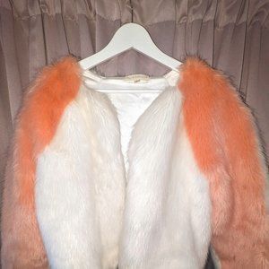 Pink and White Fur Jacket